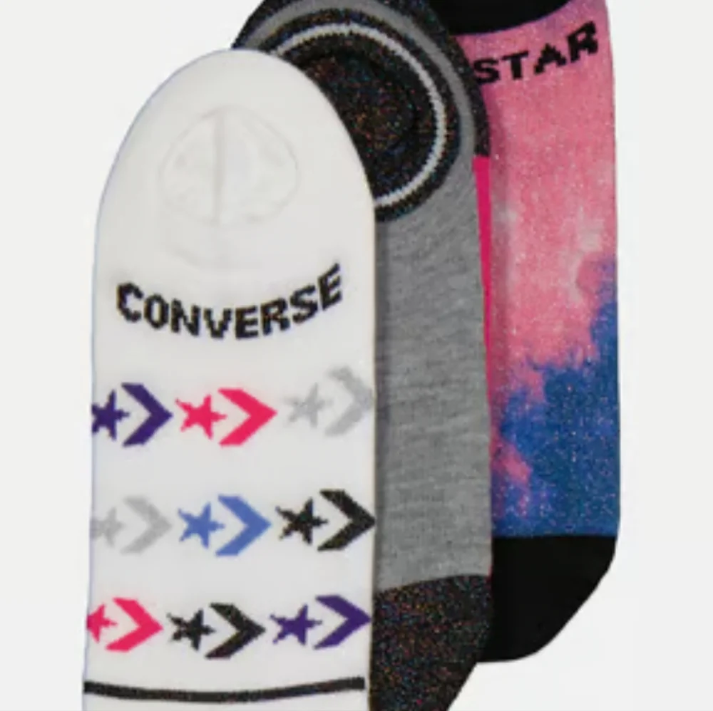 Converse Kid's Metallic No-Show Socks